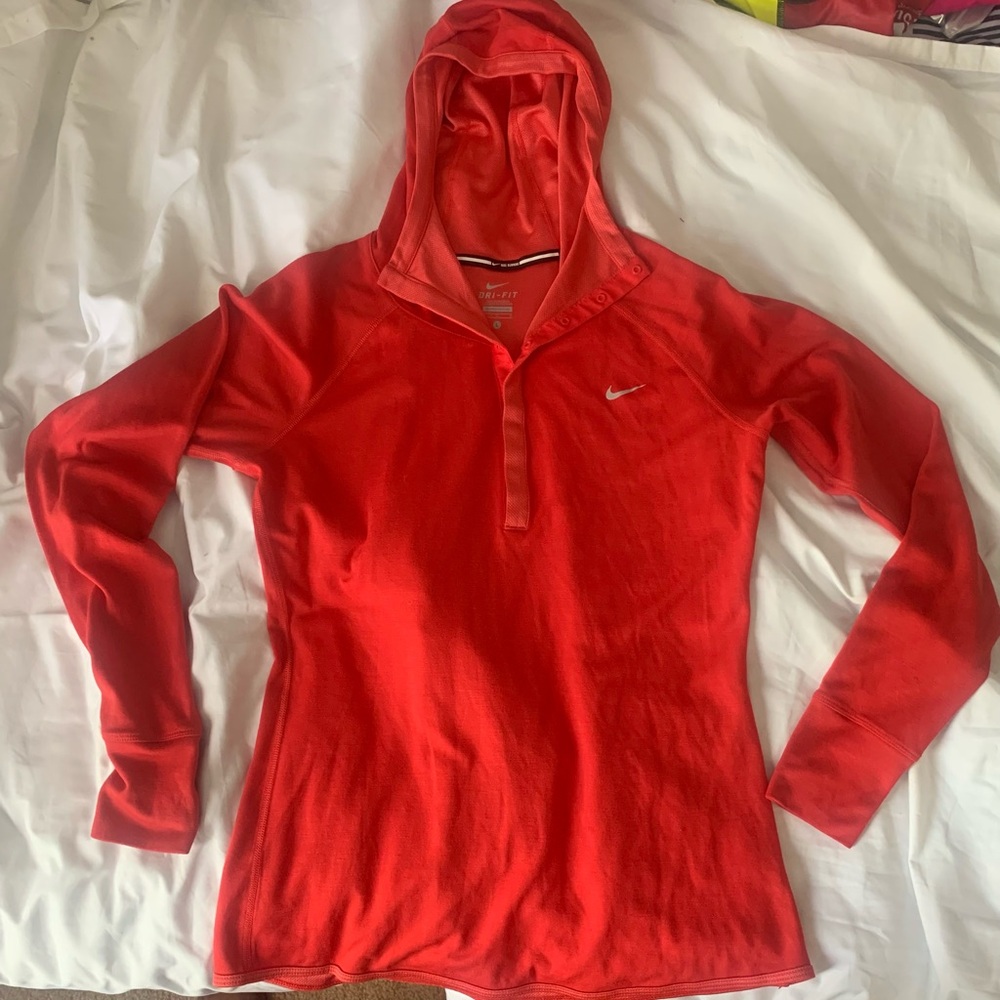 Nike Dri Fit pullover with snap front closure womens L